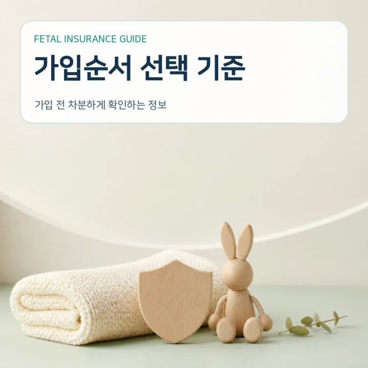 태아보험 가입순서 선택 기준