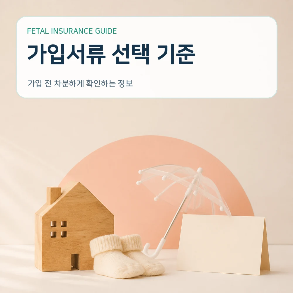 태아보험 가입서류 선택 기준