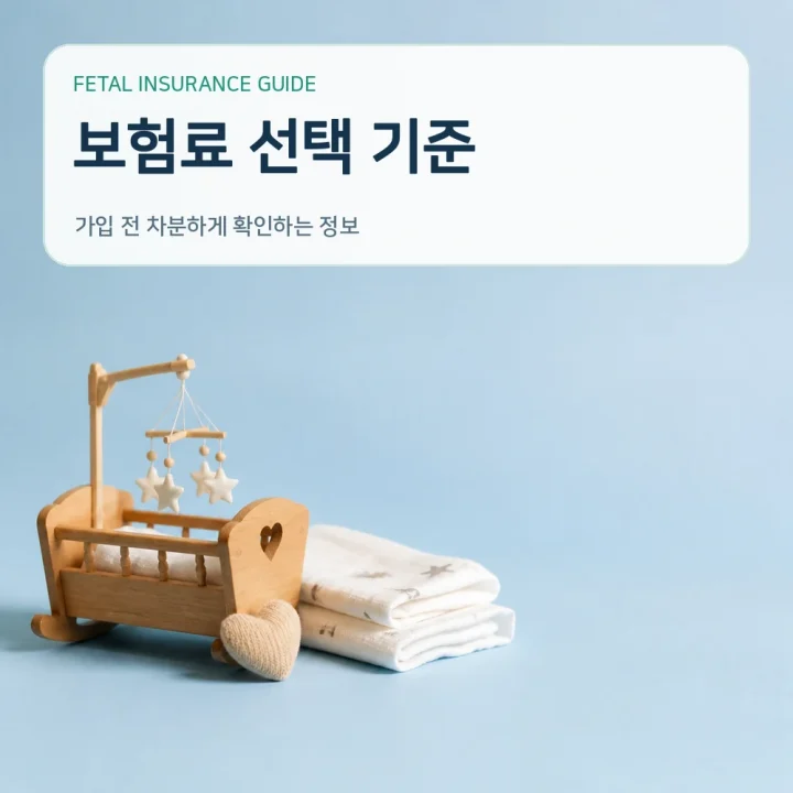 태아보험 보험료 선택 기준