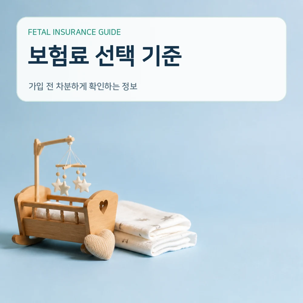 태아보험 보험료 선택 기준