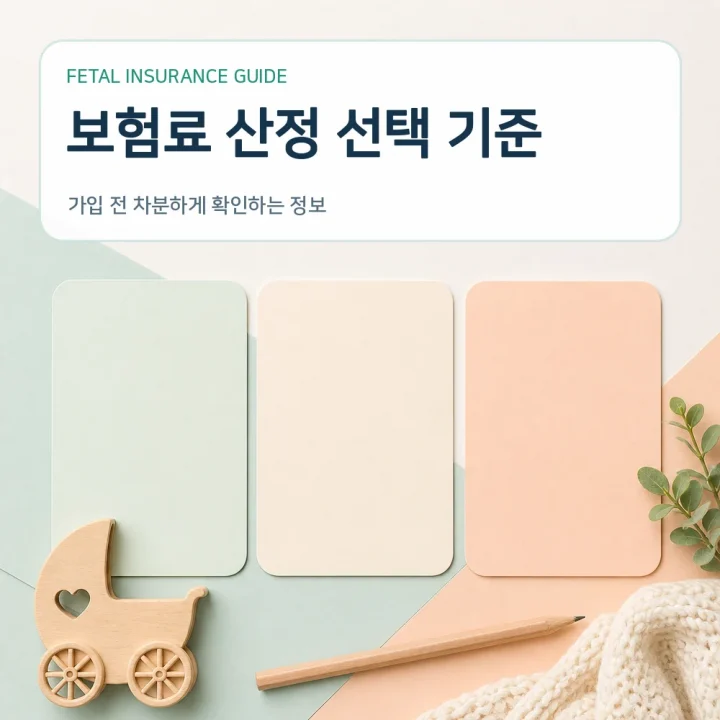 태아보험 보험료 산정 선택 기준