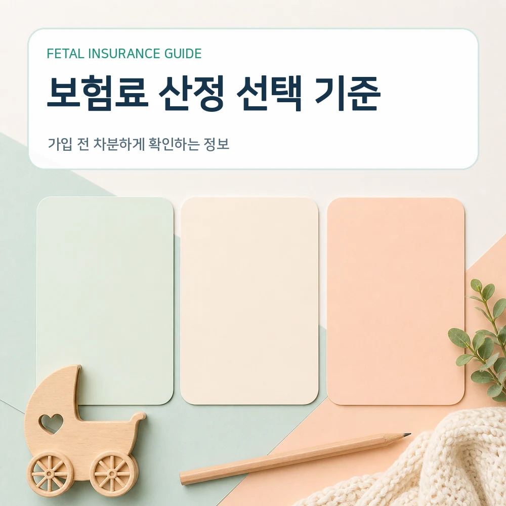 태아보험 보험료 산정 선택 기준