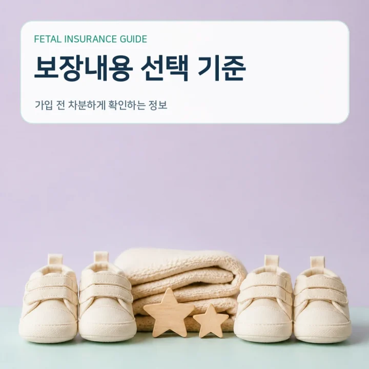 태아보험 보장내용 선택 기준