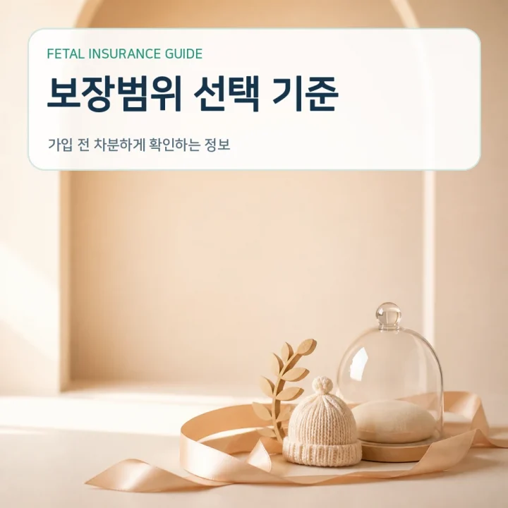 태아보험 보장범위 선택 기준