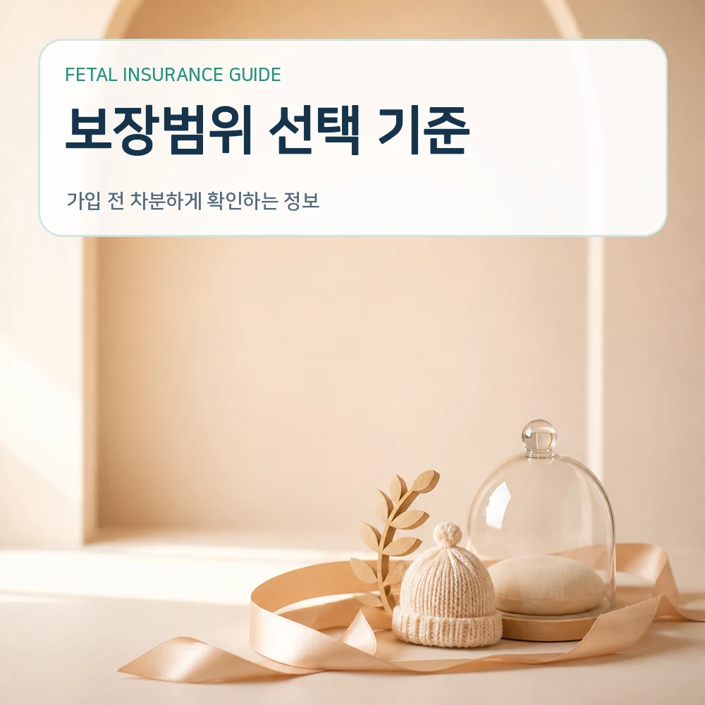 태아보험 보장범위 선택 기준