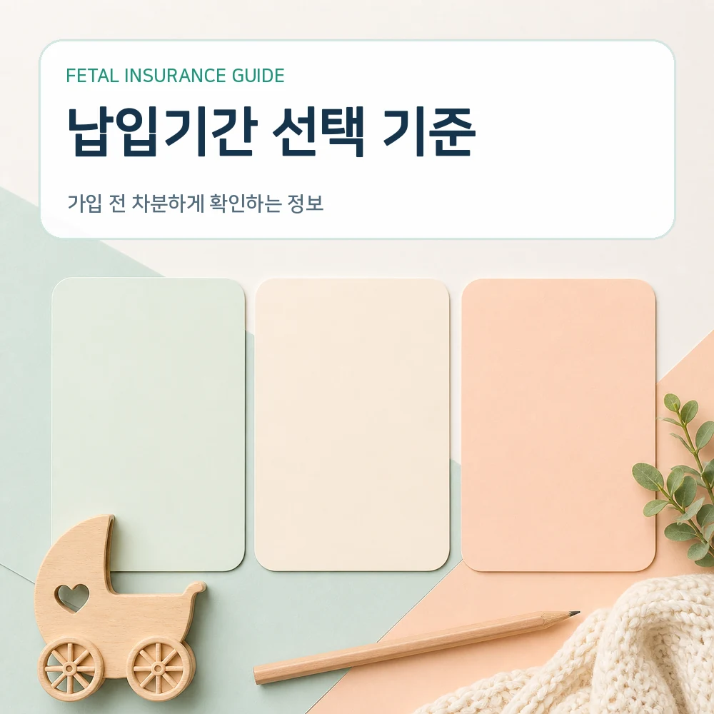 태아보험 납입기간 선택 기준