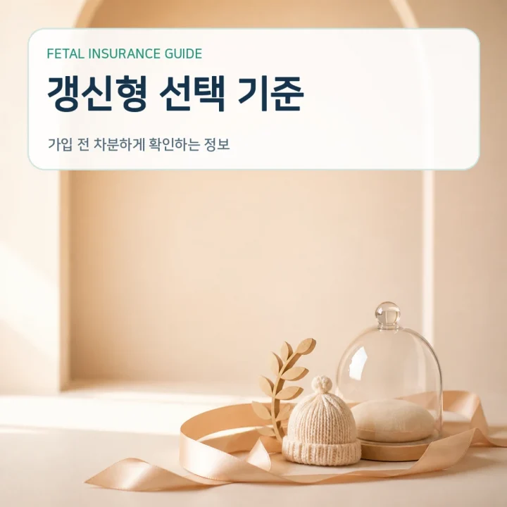 태아보험 갱신형 선택 기준