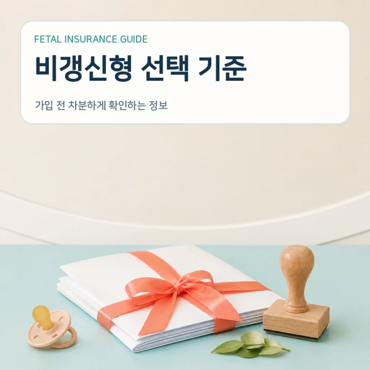 태아보험 비갱신형 선택 기준