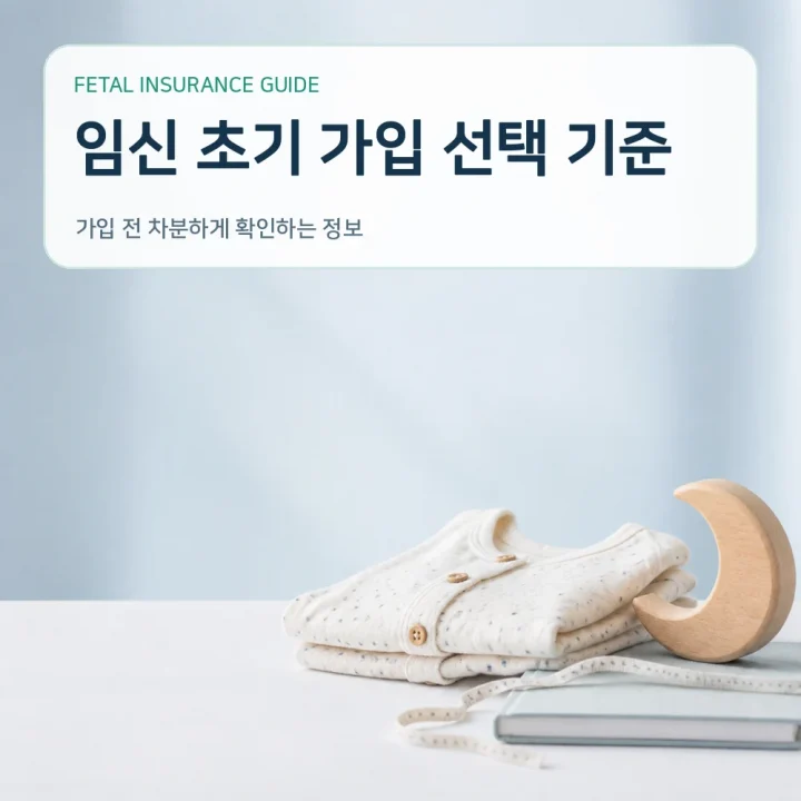 태아보험 임신 초기 가입 선택 기준