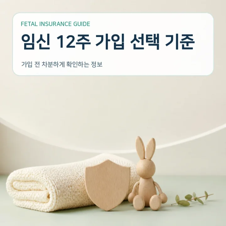 태아보험 임신 12주 가입 선택 기준