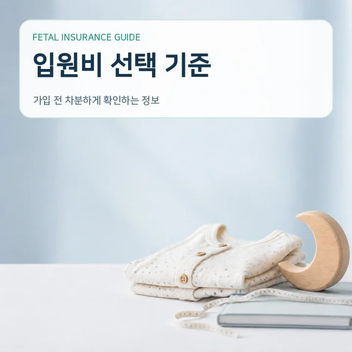 태아보험 입원비 선택 기준