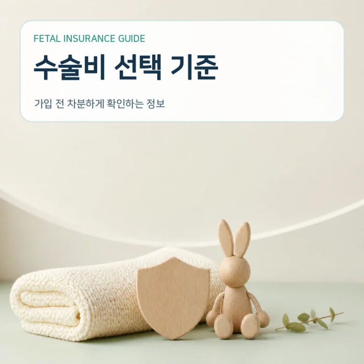 태아보험 수술비 선택 기준