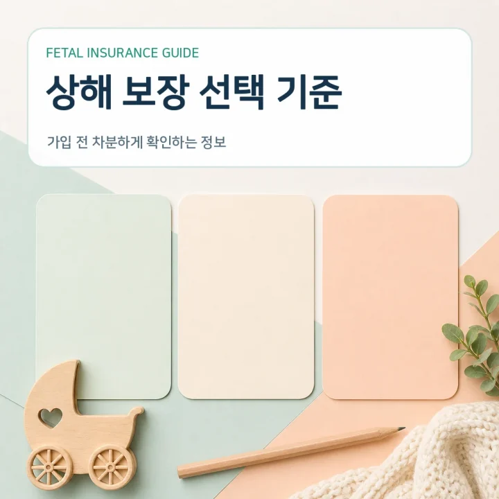 태아보험 상해 보장 선택 기준