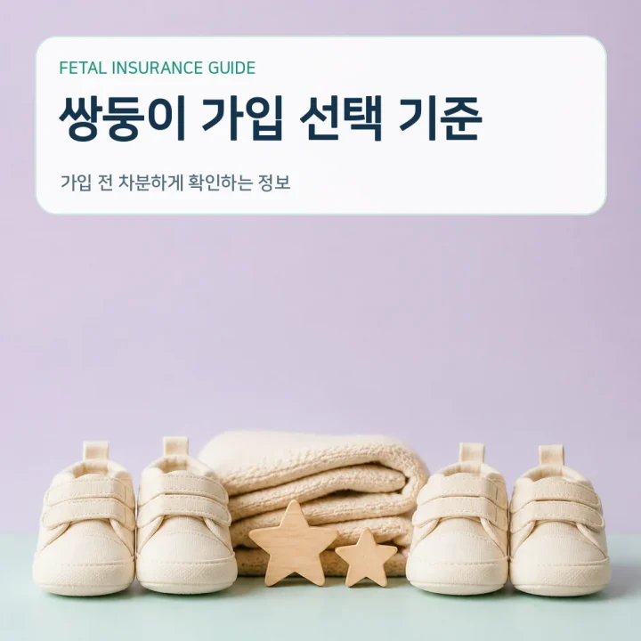 태아보험 쌍둥이 가입 선택 기준