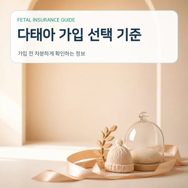 태아보험 다태아 가입 선택 기준