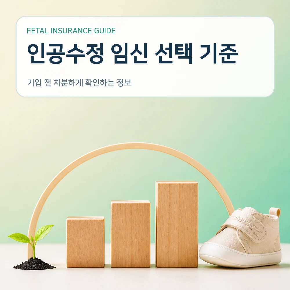 태아보험 인공수정 임신 선택 기준